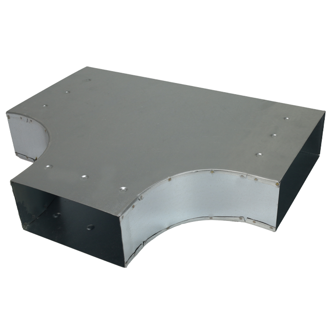T-Stück 90 Grad 300x80 - 220x80 für Rohrleitungen