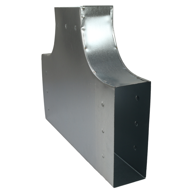 T-Stück 90 Grad 300x80 - 220x80 für Rohrleitungen