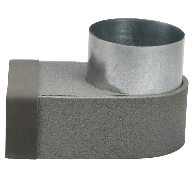 Coude Thermoduct 170mm x 80mm au diamètre 160 mm pour gaine