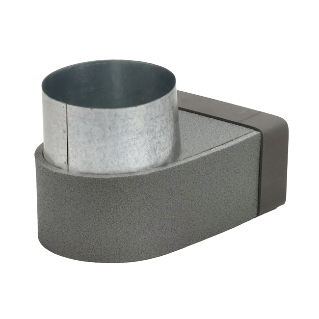 Coude Thermoduct 170mm x 80mm au diamètre 160 mm pour gaine
