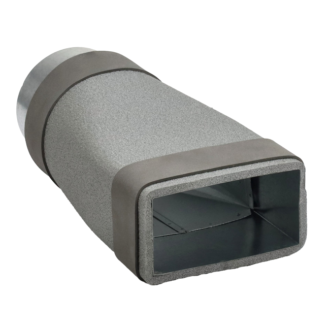 Réducteur de thermoduc 170x80 au diamètre 125 mm pour gaine