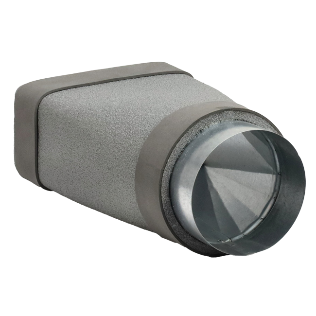 Réducteur de thermoduc 170x80 au diamètre 125 mm pour gaine