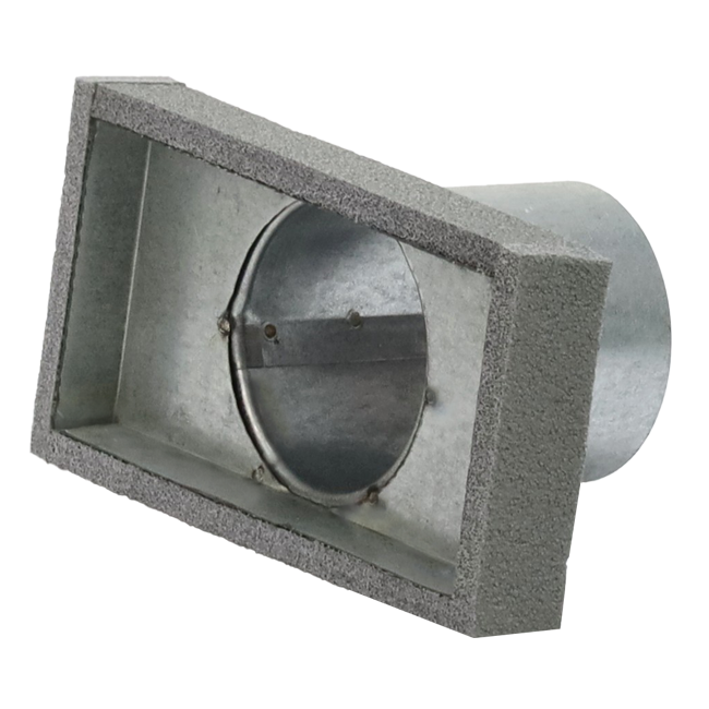 Couvercle de thermoduc 170x80 avec diamètre de raccordement 80 mm pour gaine
