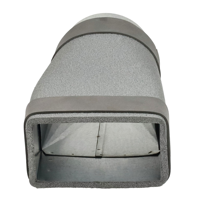 Reduzierstück 220x80 mm auf Durchmesser 125 mm