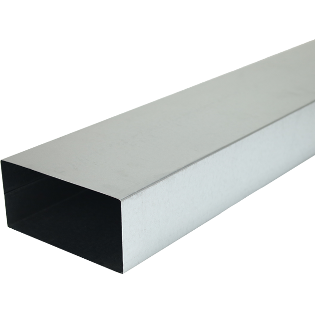 Canal coulé galvanisé 220x80 mm par longueur 1500 mm