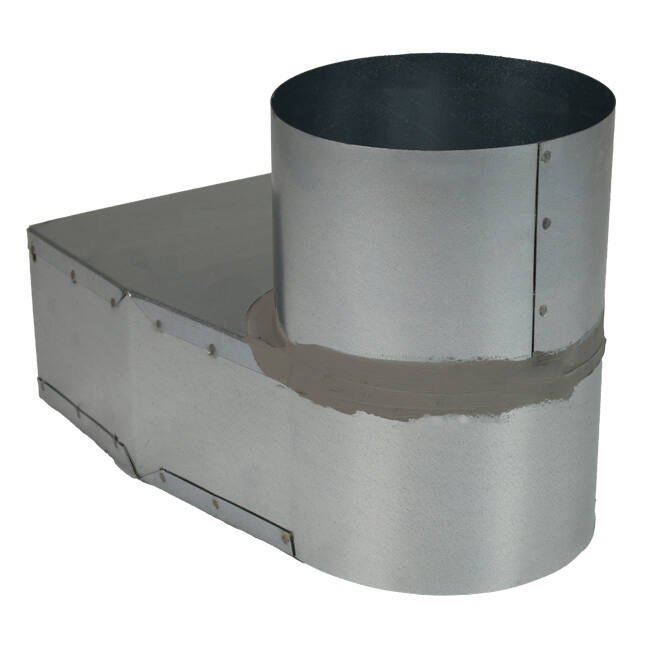 Angle d'ardoise 220x80 mm au diamètre 160 mm pour gaine