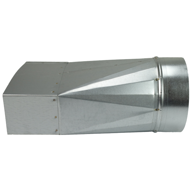 Adaptateur 220x80 mm au diamètre 150 mm pour gaine