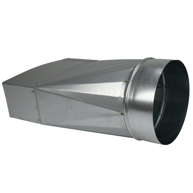 Adaptateur 220x80 mm au diamètre 150 mm pour gaine