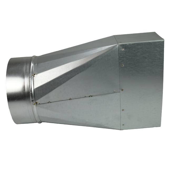 Adaptateur 220x80 mm au diamètre 150 mm pour gaine
