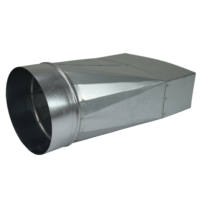 Adaptateur 220x80 mm au diamètre 150 mm pour gaine