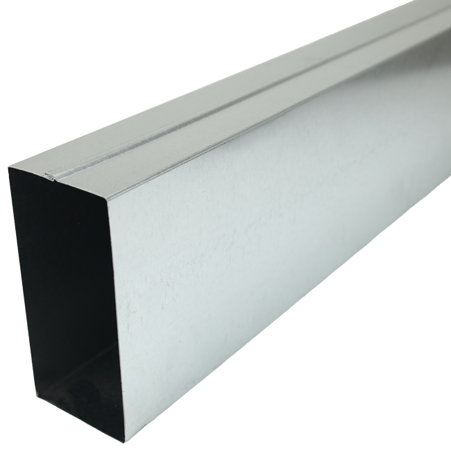 Gaine plate galvanisée 300x80 longueur de 1.5m