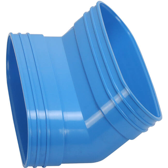 Wavin Ventiza Coude 45 degrés PVC ovale 195x80 mm vertical M/M