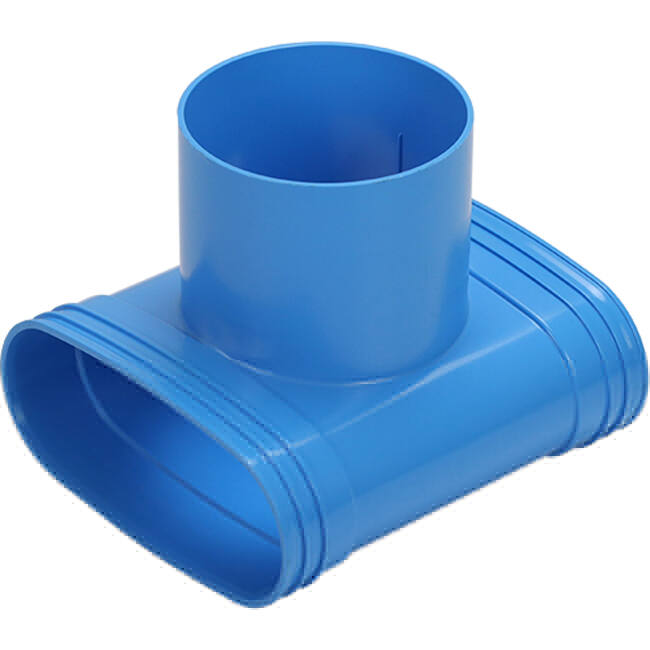 Wavin Ventiza T-pièce PVC ovale 195x80x50 mm par diamètre 125 mm M/M/M