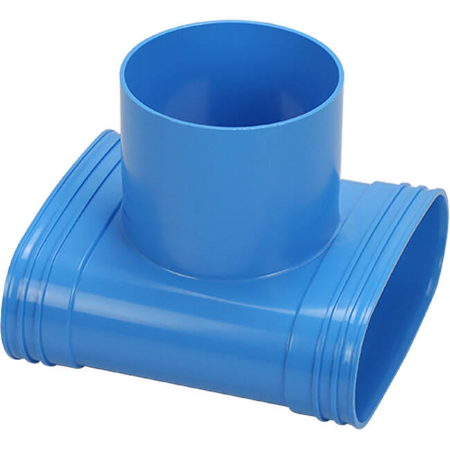 Wavin Ventiza T-pièce PVC ovale 195x80x50 mm par diamètre 125 mm M/M/M