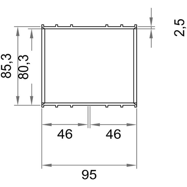 Wavin Ventiza Manchon de raccordement PVC ovale 235x80 mm M/M