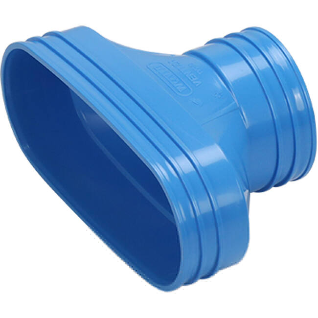 Wavin Ventiza Transition PVC ovale 195x80 mm vers 80 mm M/M