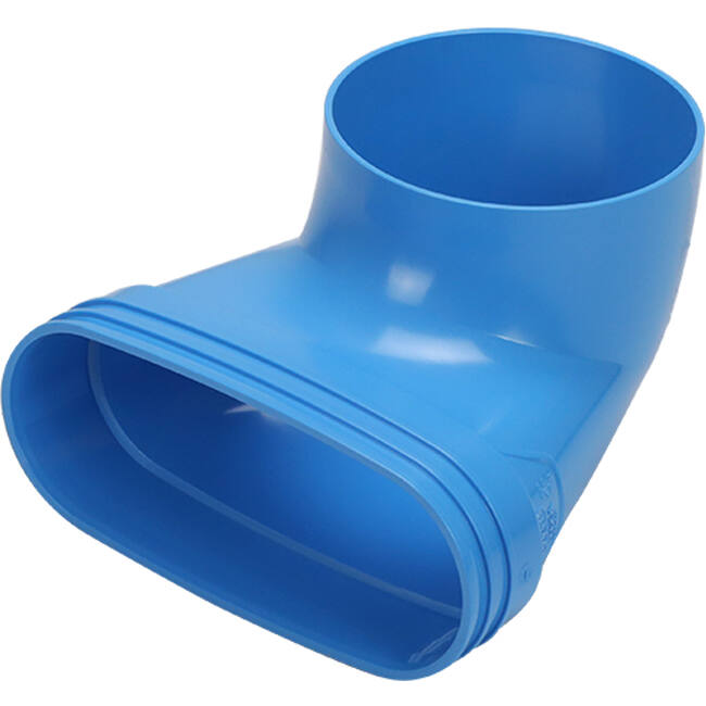 Wavin Ventiza Élément terminal 90 degrés PVC ovale 195x80x100 mm par diamètre 125 mm M/M