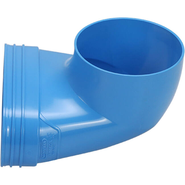 Wavin Ventiza Élément terminal 90 degrés PVC ovale 195x80x100 mm par diamètre 125 mm M/M