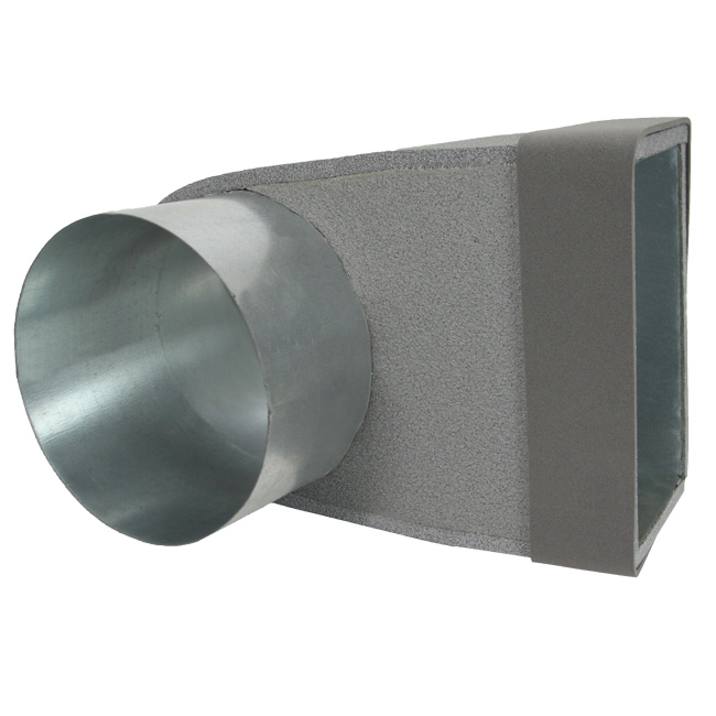 Thermoduct lepe Eckstück einfach symmetrisch 220x80 mm bis Durchmesser 125 mm