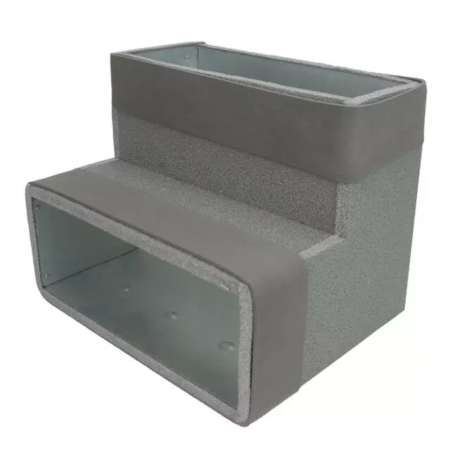 Thermoduc coude 90 degrés 170x80 vertical pour gaine