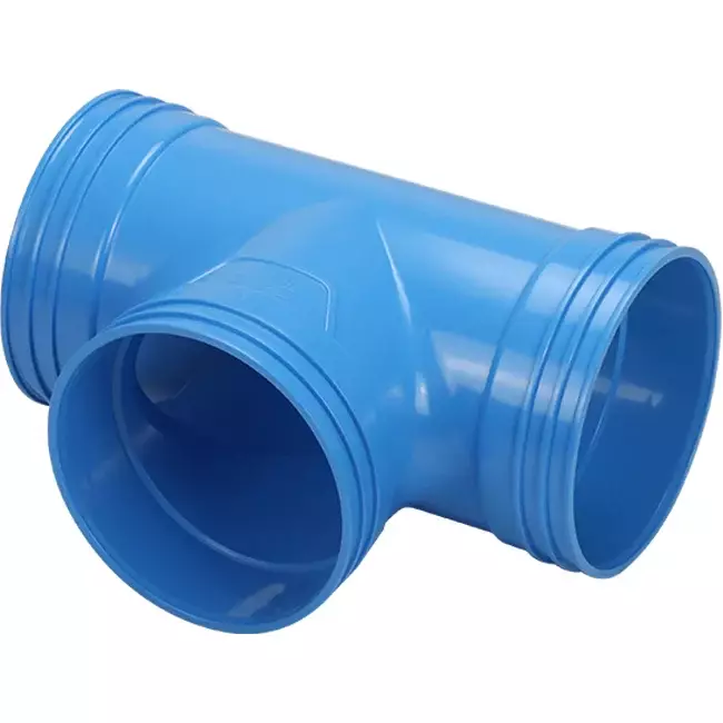 Wavin Ventiza Raccord T 90 degrés PVC rond par diamètre 125 mm M/M/M