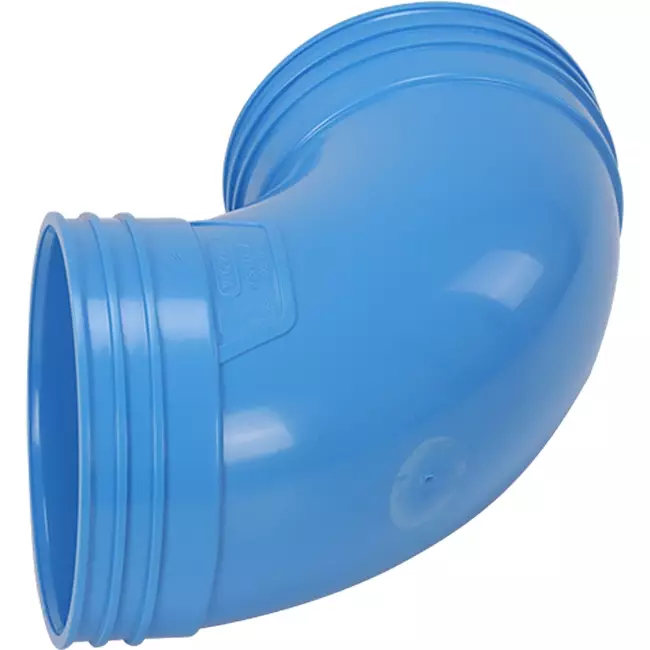 Wavin Ventiza coudé 90 degrés PVC rond 125 mm M/M