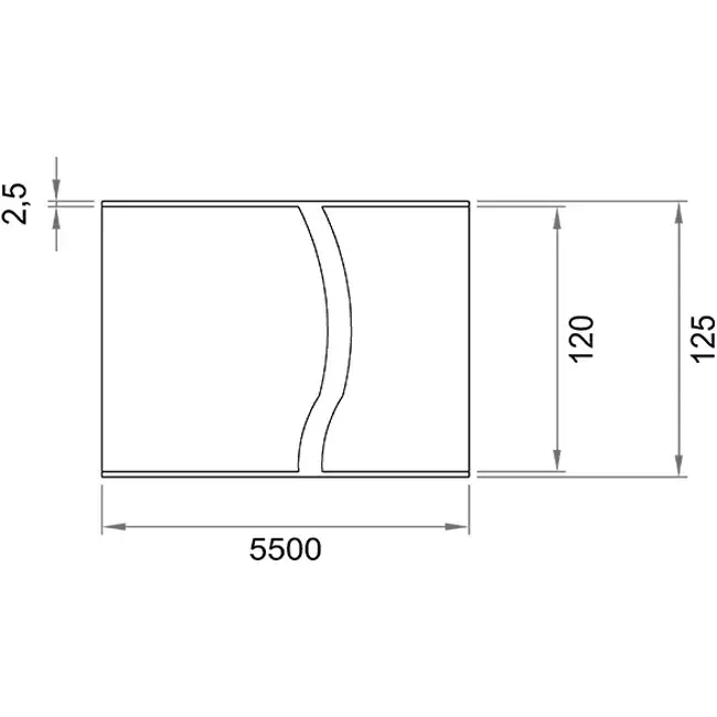 Wavin Ventiza canalisation 1,5 m VC ronde 125 mm S/S