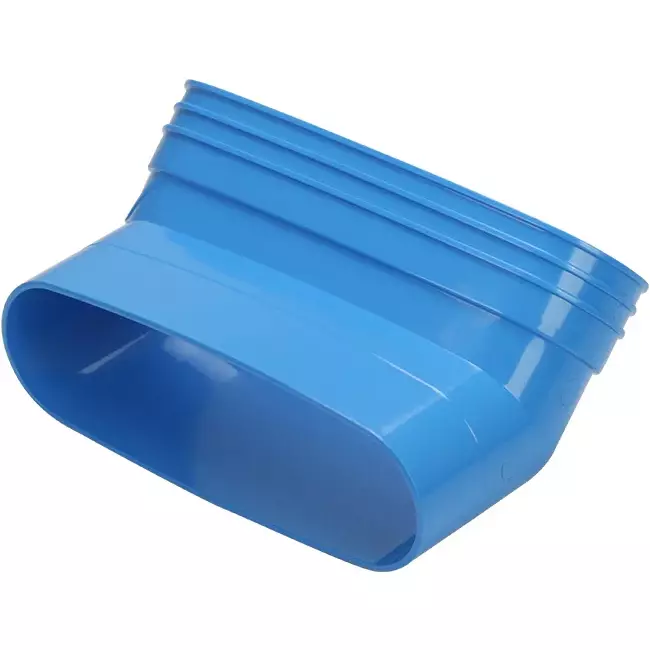 Wavin Ventiza Coude 45 degrés PVC ovale 195x80 mm vertical M/S
