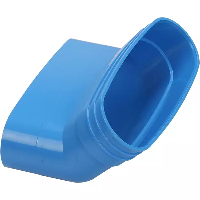 Wavin Ventiza Coude 45 degrés PVC ovale 195x80 mm vertical M/S