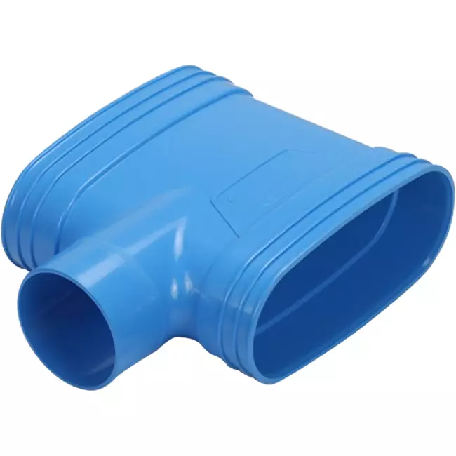 Wavin Ventiza Raccord T en PVC ovale 195x80 mm / 160 M/M/M