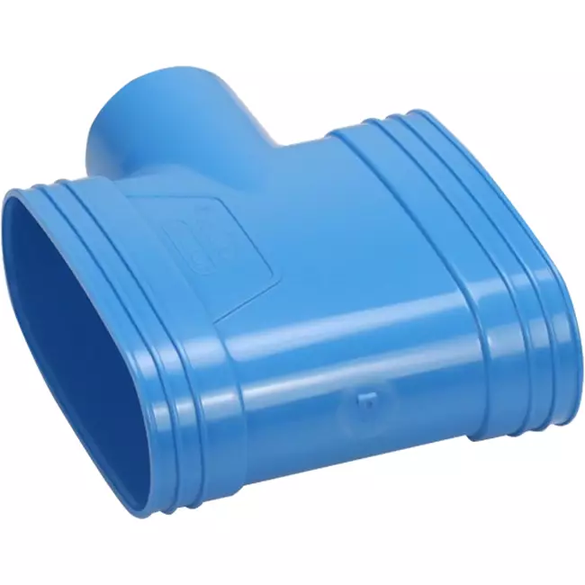 Wavin Ventiza Raccord T en PVC ovale 195x80 mm / 160 M/M/M