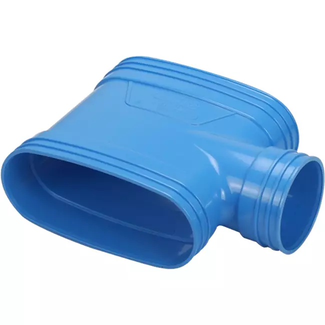 Wavin Ventiza Raccord T en PVC ovale 195x80 mm M/M/M