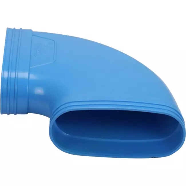 Wavin Ventiza Coude 90 degrés PVC ovale 195x80 mm horizontal M/M