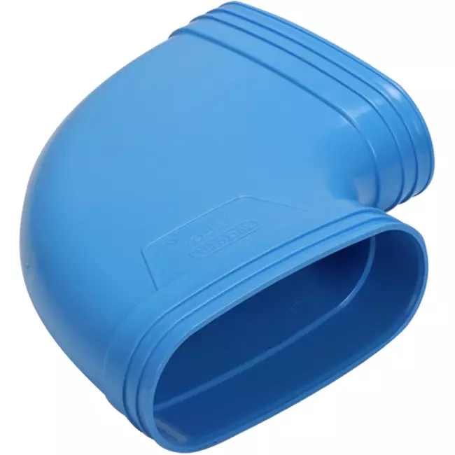 Wavin Ventiza Coude 90 degrés PVC ovale 195x80 mm horizontal M/M