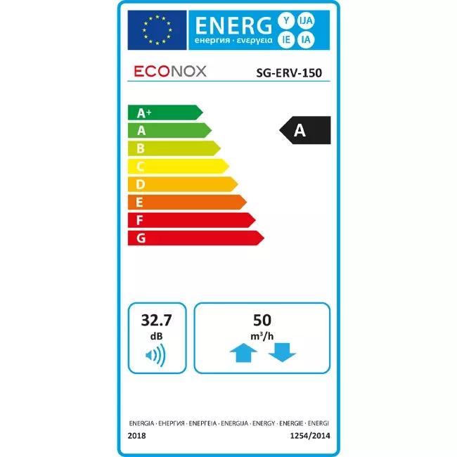 Récupérateur de chaleur décentralisé Econox Eco Pair Plus SG-ERV-150 noir