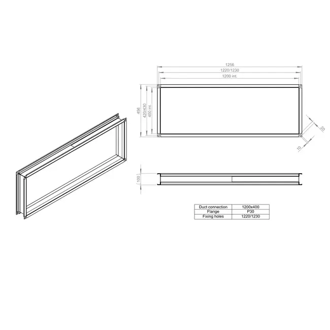 Connecteur flexible 1200 x 400 - VS 12040