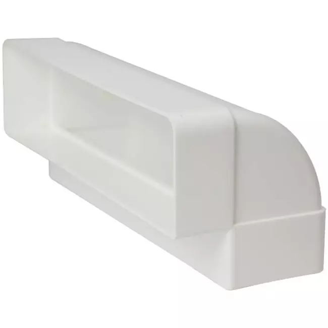 Coude vertical rectangulaire en plastique à 90° 220x90mm - KLV29-90