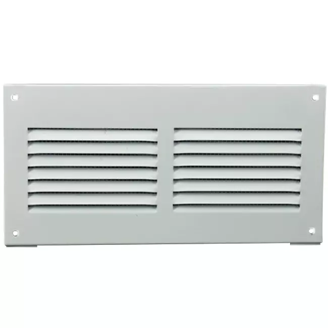 Grille à fente rectangulaire en métal 200 x 100 blanc - MR2010