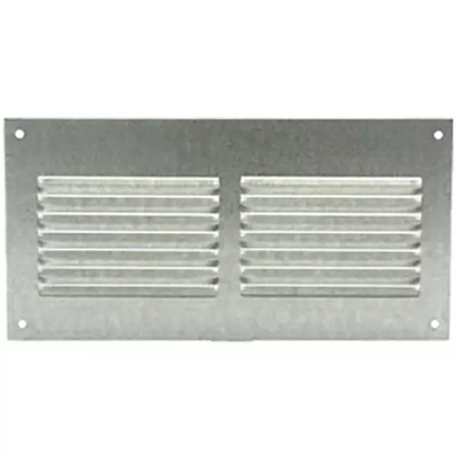 Grille à fente rectangulaire en métal 200 x 100 zinc - MR2010ZN