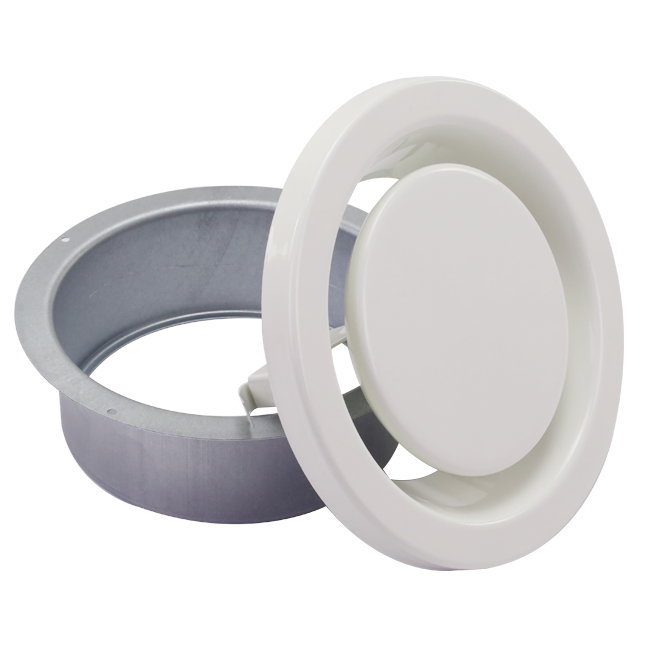 Valve d'échappement de ventilation 160mm avec ressorts métalliques - EAV-C160 RAL9010