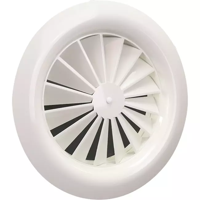 Diffuseur à jet hélicoïdal rond 315mm vis centrale - SWR 315 RAL 9016