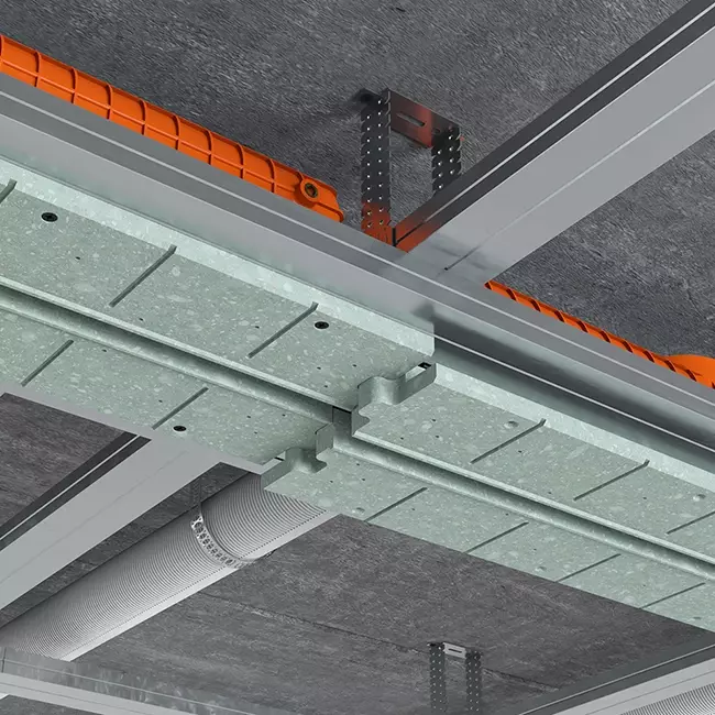 Diffuseur à fente sans cadre Ergovent 1050 mm avec diamètre de raccordement 75 mm - modulaire - 1 fente