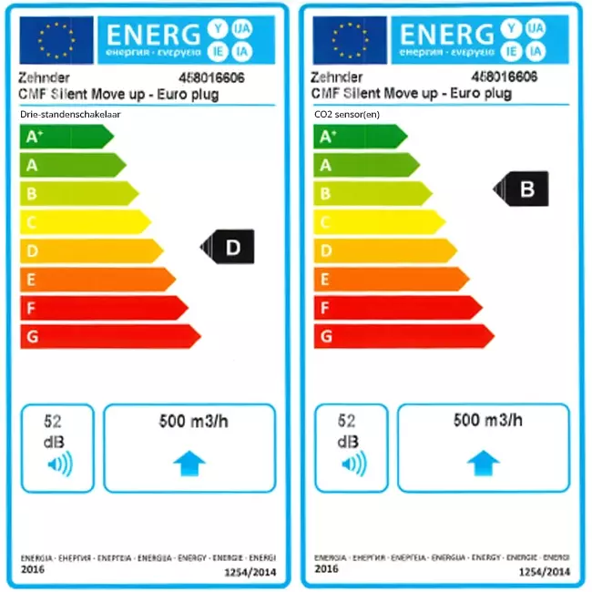 Zehnder ComfoFan Silent Move Up - fiche avec mise à la terre