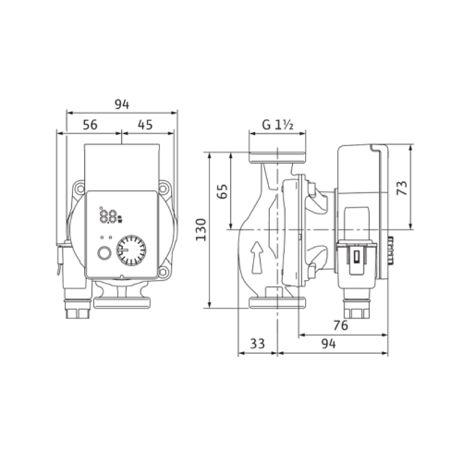 Wilo Yonos PICO pompe de circulation 25/1-4 130 mm