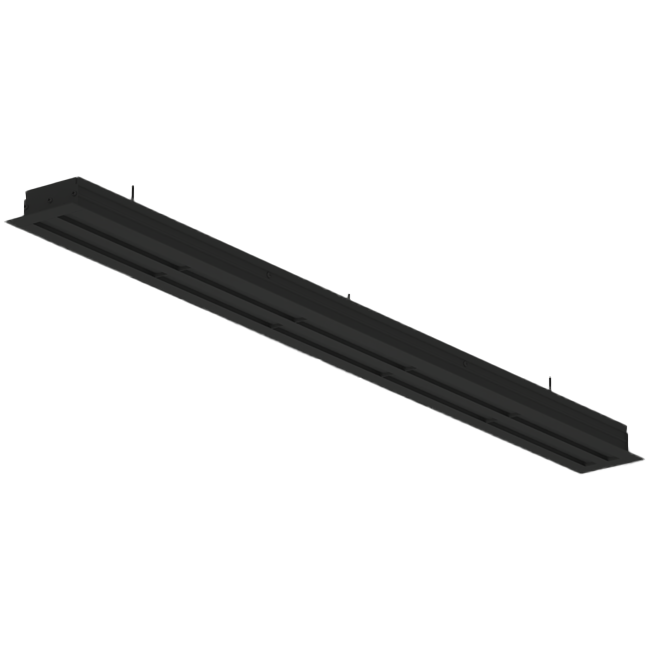 Diffuseur de ligne aluminium avec 3 lames orientables - 500 mm - RAL 9005