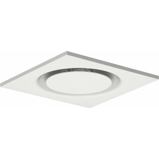 Diffuseur plafonnier rond en acier pour soufflage et extraction 595x595 mm - 250 mm - RAL 9010