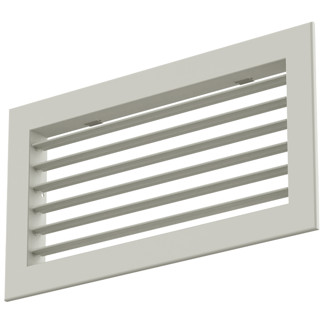 Grille murale simple réglable en aluminium - avec ressorts de friction - 400x300 mm - RAL 9010