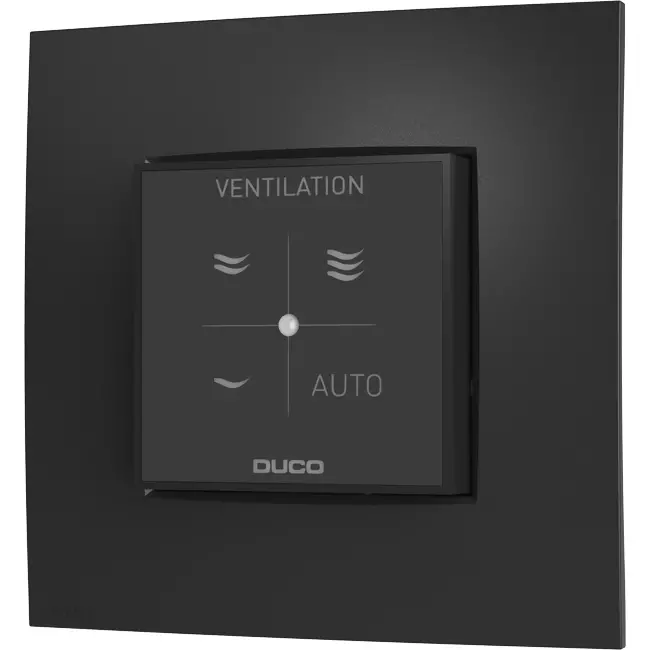 Interrupteur de commande Duco RF/câblé noir