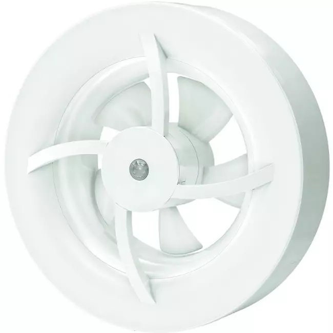 Ventilateur de salle de bains Solara avec radiateur - diamètre 100 mm - blanc mat