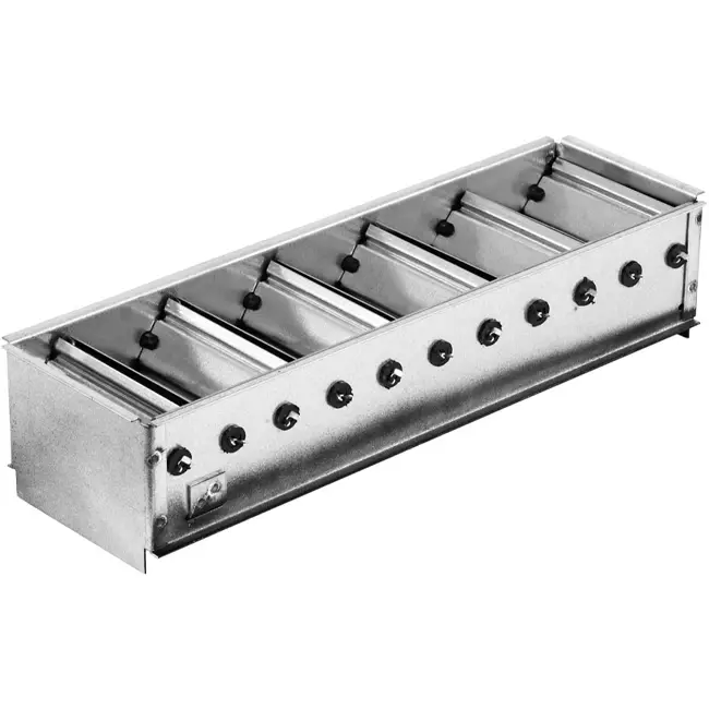Grille murale simple réglable en aluminium avec registre - avec ressorts à friction - 200x200 mm - RAL 9016